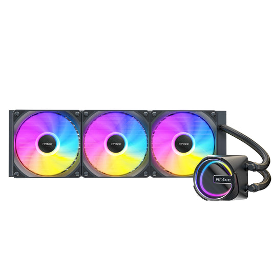 Antec Skeleton 360ARGB Liquid CPU Cooler, Universal Socket, Black, 360mm Radiator, PWM up tp 2000 RPMCooling Fans, Addressable RGB LED Lighting 