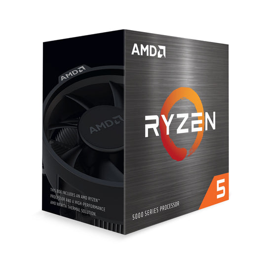 AMD Ryzen 5 5500 6 Core AM4 Processor, 12 Threads, 3.6GHz up to 4.2GHz Boost, 19MB Cache, 65W, with Wraith Stealth Cooler, No Graphics