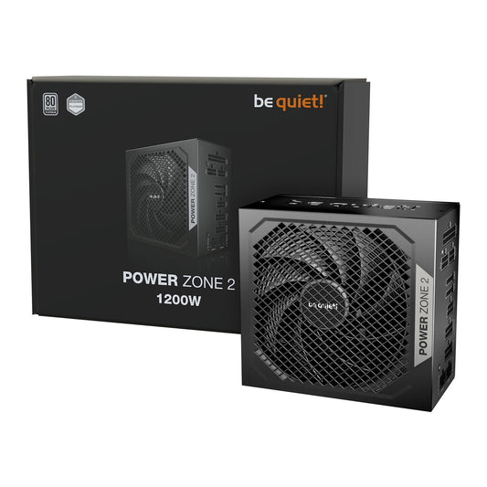 be quiet! Power Zone 2, 1200W, Semi-passive zero-RPM cooling, 2 x 90' angled 12V-2x6 connectors and PCIe 5.1/ATX 3.1 compatibility, 10-year manufacturer's warranty.