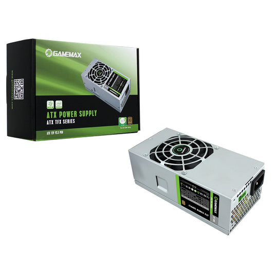 GameMax GT-300W 300W TFX Power Supply for Small Form Factor PCs, 80 Plus Bronze Efficient PSU with Quiet 80mm Cooling Fan and Active PFC, Ideal Replacement PSU for Slim Desktop Systems
