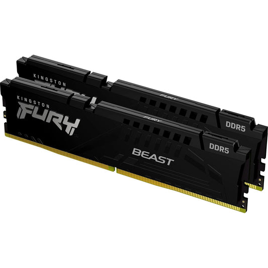 Kingston FURY Beast KF556C40BBK2-16 16GB (2x 8GB) DIMM System Memory, 5600MHz, DDR5, CL40, Black, Intel XMP
