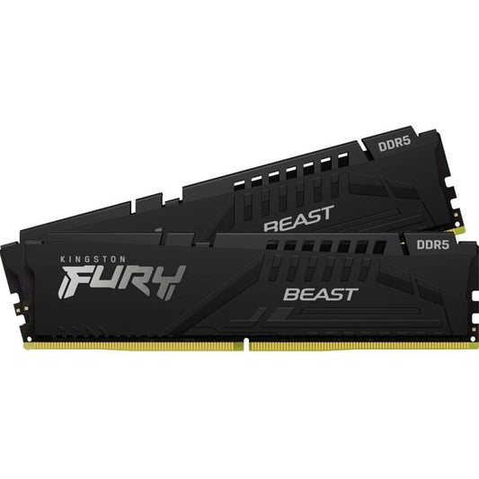Kingston FURY Beast KF560C36BBEK2-64 64GB (2x 32GB) U-DIMM System Memory, 6000MHz, DDR5, CL36, Black, Intel XMP, AMD EXPO